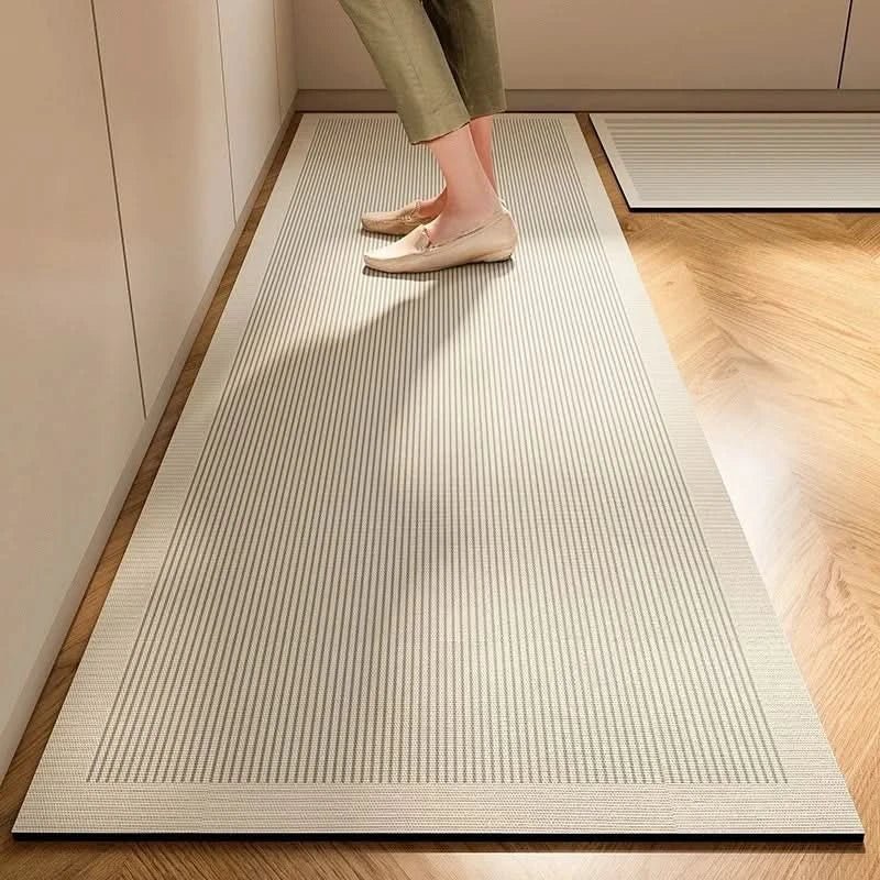 Non-slip kitchen mat featuring an easy-clean surface and minimalist design, providing safe and comfortable standing for home cooks. 0
